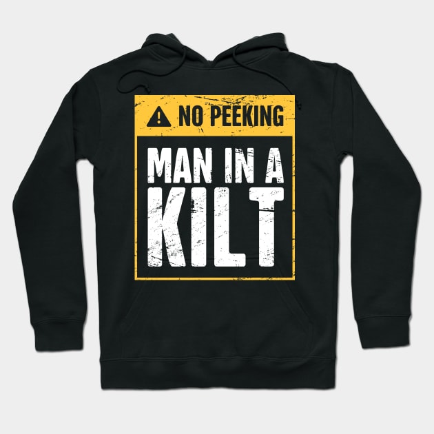 No Peeking | Man In A Kilt Hoodie by MeatMan